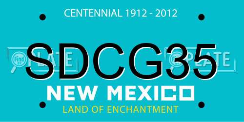 SDCG35 New Mexico License Plate