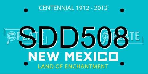 SDD508 New Mexico License Plate