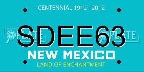 SDEE63 New Mexico License Plate