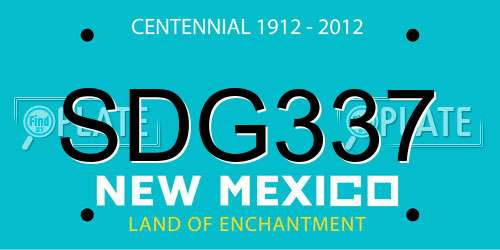 SDG337 New Mexico License Plate