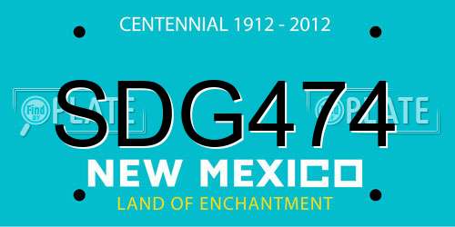SDG474 New Mexico License Plate