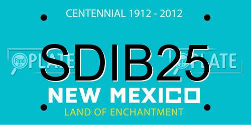 SDIB25 New Mexico License Plate