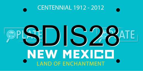 SDIS28 New Mexico License Plate