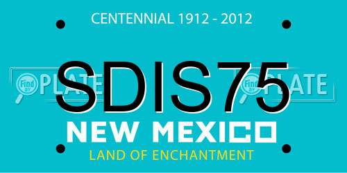 SDIS75 New Mexico License Plate