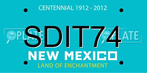 SDIT74 New Mexico License Plate