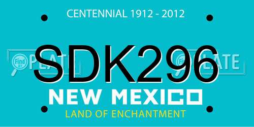 SDK296 New Mexico License Plate