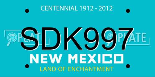 SDK997 New Mexico License Plate