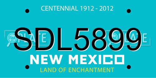 SDL5899 New Mexico License Plate