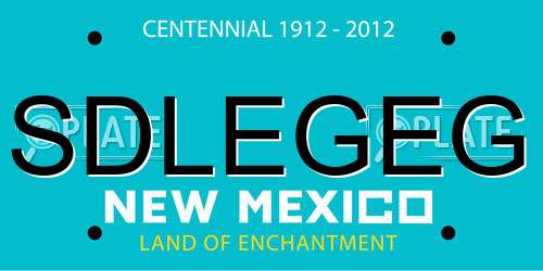 SDLEGEG New Mexico License Plate