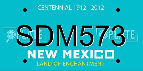 SDM573 New Mexico License Plate
