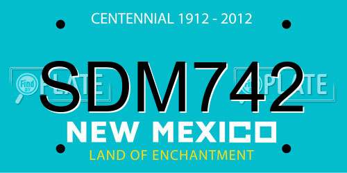 SDM742 New Mexico License Plate