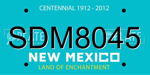 SDM8045 New Mexico License Plate