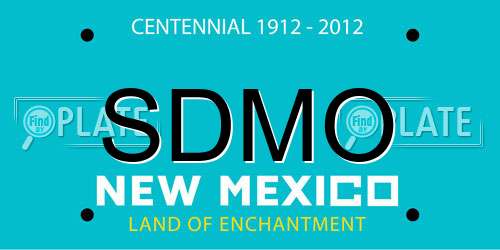 SDMO New Mexico License Plate