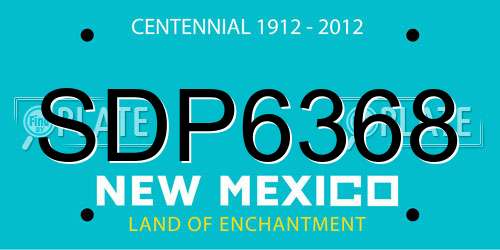 SDP6368 New Mexico License Plate