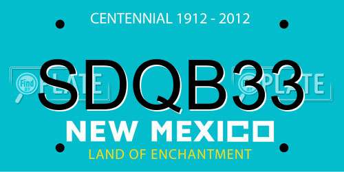 SDQB33 New Mexico License Plate