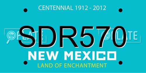 SDR570 New Mexico License Plate