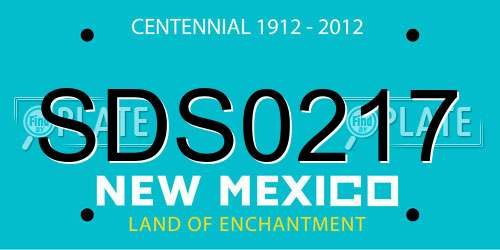 SDS0217 New Mexico License Plate