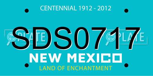 SDS0717 New Mexico License Plate