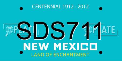 SDS711 New Mexico License Plate