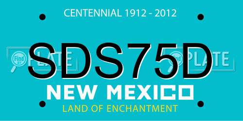 SDS75D New Mexico License Plate