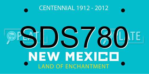 SDS780 New Mexico License Plate