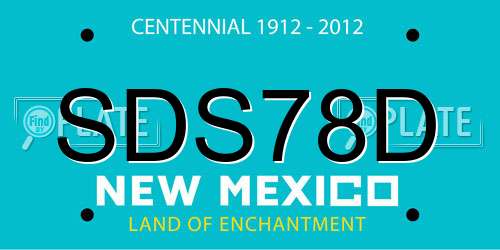 SDS78D New Mexico License Plate