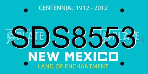 SDS8553 New Mexico License Plate