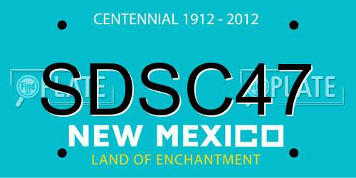 SDSC47 New Mexico License Plate