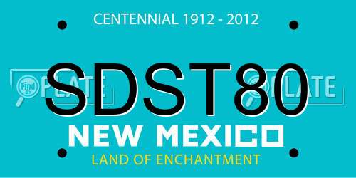 SDST80 New Mexico License Plate