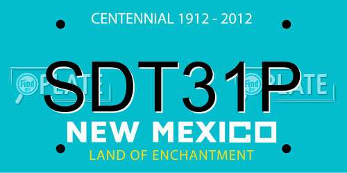 SDT31P New Mexico License Plate
