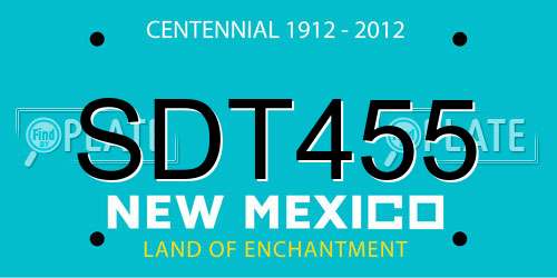SDT455 New Mexico License Plate