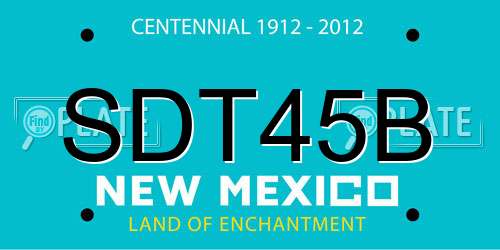 SDT45B New Mexico License Plate