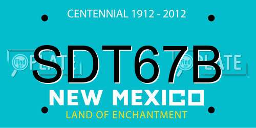 SDT67B New Mexico License Plate