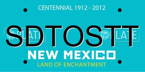 SDTOSTT New Mexico License Plate