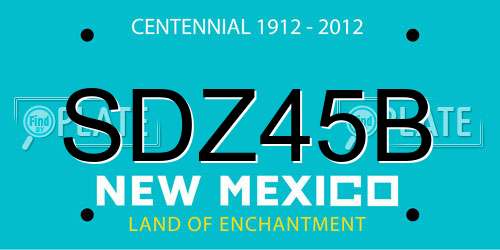 SDZ45B New Mexico License Plate