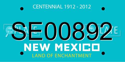 SE00892 New Mexico License Plate
