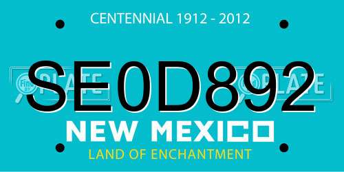 SE0D892 New Mexico License Plate