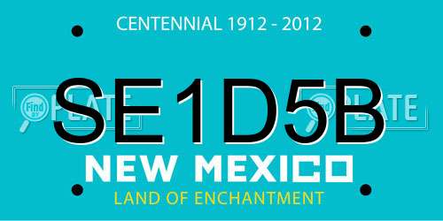 SE1D5B New Mexico License Plate