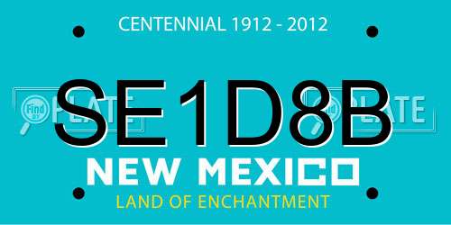 SE1D8B New Mexico License Plate