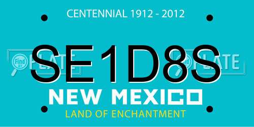 SE1D8S New Mexico License Plate