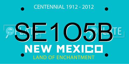SE1O5B New Mexico License Plate