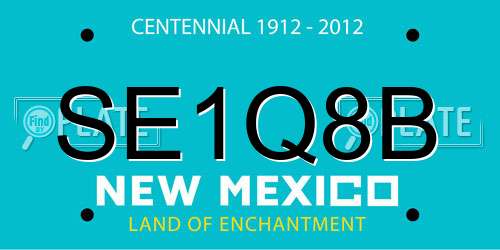 SE1Q8B New Mexico License Plate