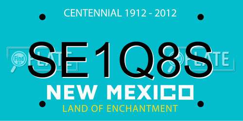 SE1Q8S New Mexico License Plate