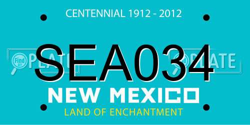 SEA034 New Mexico License Plate