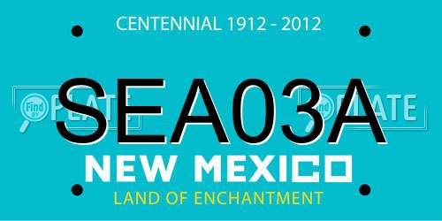 SEA03A New Mexico License Plate