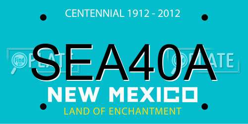SEA40A New Mexico License Plate