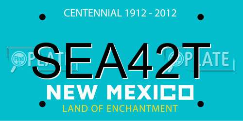 SEA42T New Mexico License Plate