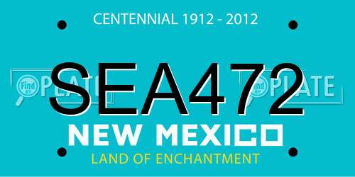 SEA472 New Mexico License Plate