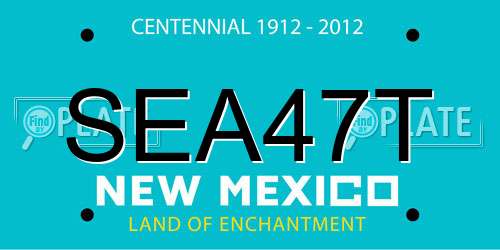 SEA47T New Mexico License Plate