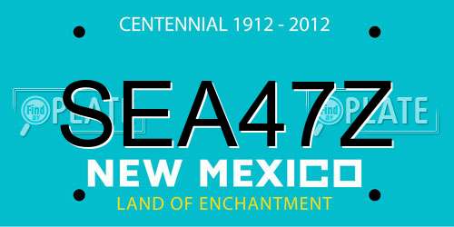 SEA47Z New Mexico License Plate